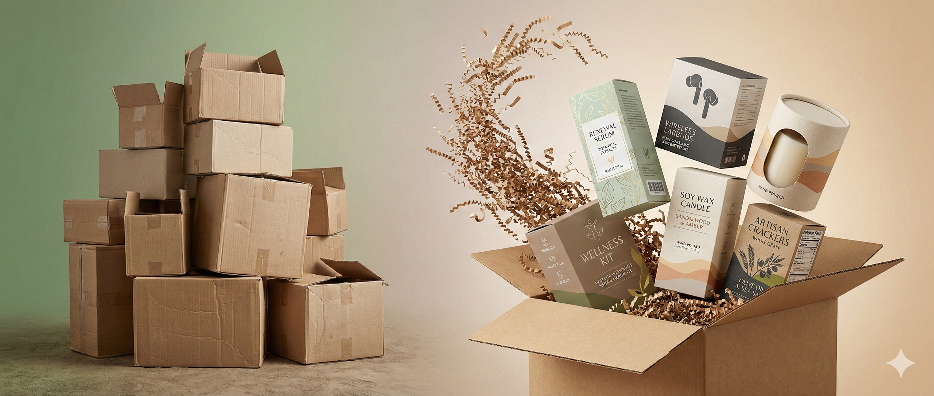 Eco friendly packaging background